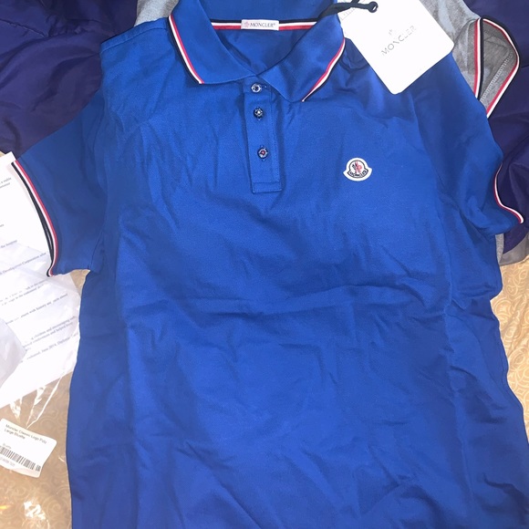 Blue moncler Polo tshirt